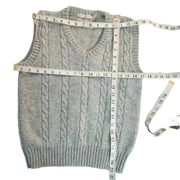 Vintage McGregor Vest Size M Light Blue Grey Wool Blend *See Description - Picture 5 of 12
